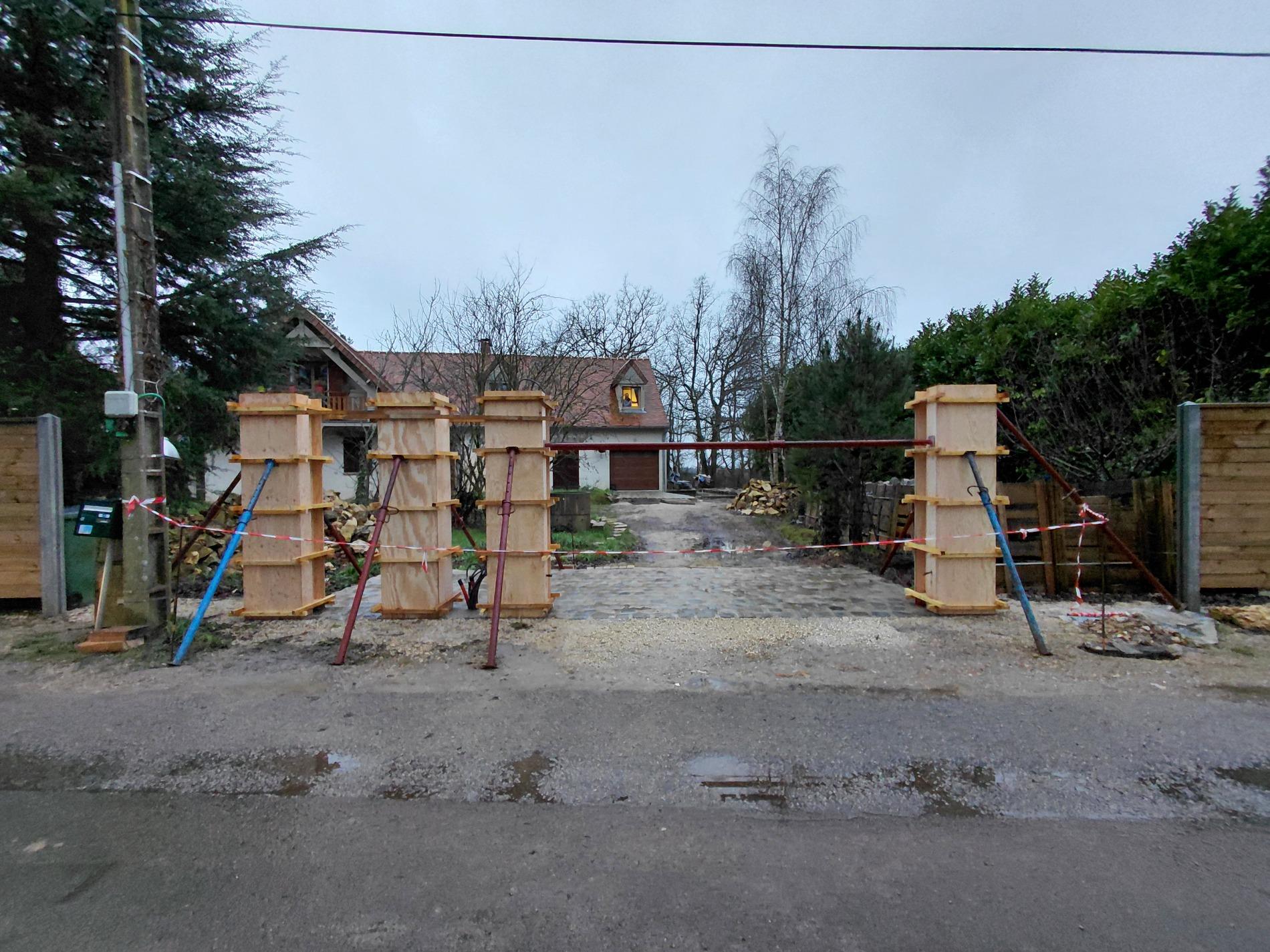 Création piliers de portail