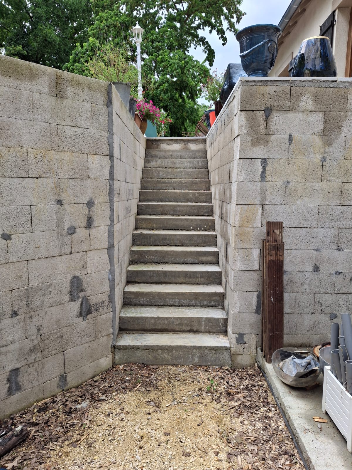 Dallage escalier extérieur